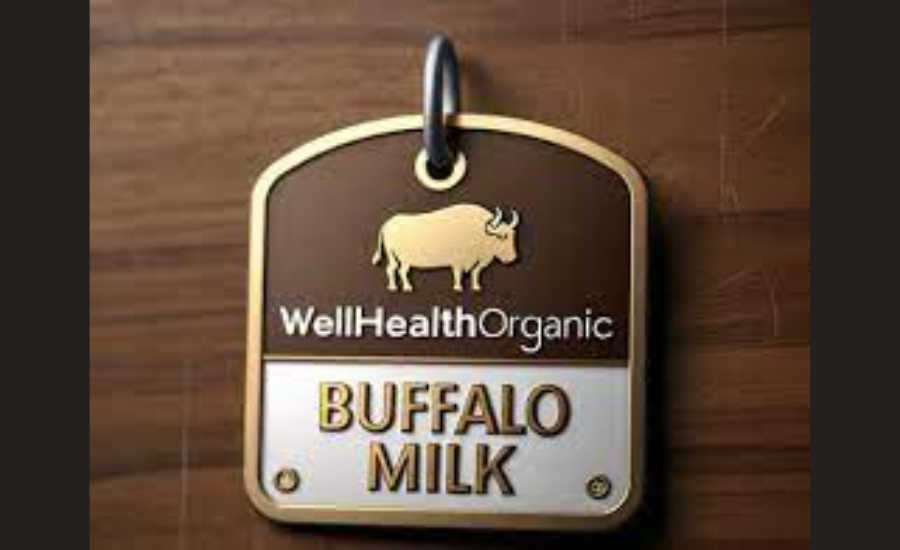 wellhealthorganic buffalo milk tag